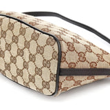 Gucci 07198 Beige Brown GG Boat Pochette