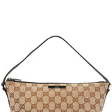 Gucci 07198 Beige Brown GG Boat Pochette