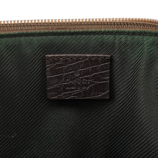 Gucci 07198 Beige Brown GG Boat Pochette