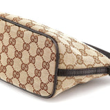 Gucci 07198 Beige Brown GG Boat Pochette