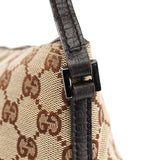 Gucci 07198 Beige Brown GG Boat Pochette