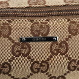 Gucci 07198 Beige Brown GG Boat Pochette