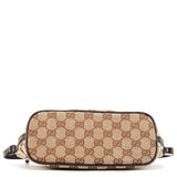 Gucci 07198 Beige Brown GG Boat Pochette