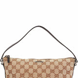 Gucci 07198 Beige Brown GG Boat Pochette