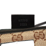 Gucci 07198 Beige Brown GG Boat Pochette