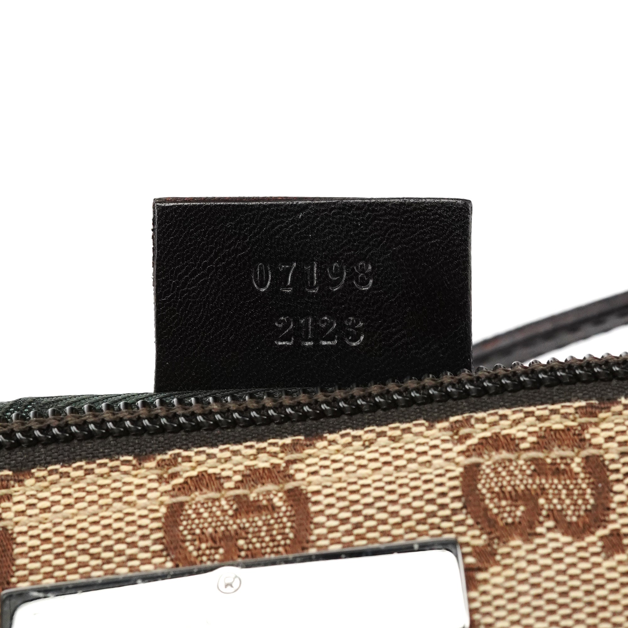 Gucci 07198 Beige Brown GG Boat Pochette