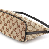 Gucci 07198 Beige Brown GG Boat Pochette