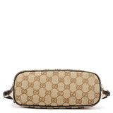 Gucci 07198 Beige Brown GG Boat Pochette