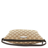 Gucci 07198 Beige Brown GG Boat Pochette
