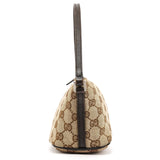 Gucci 07198 Beige Brown GG Boat Pochette