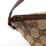 Gucci 07198 Beige Brown GG Boat Pochette