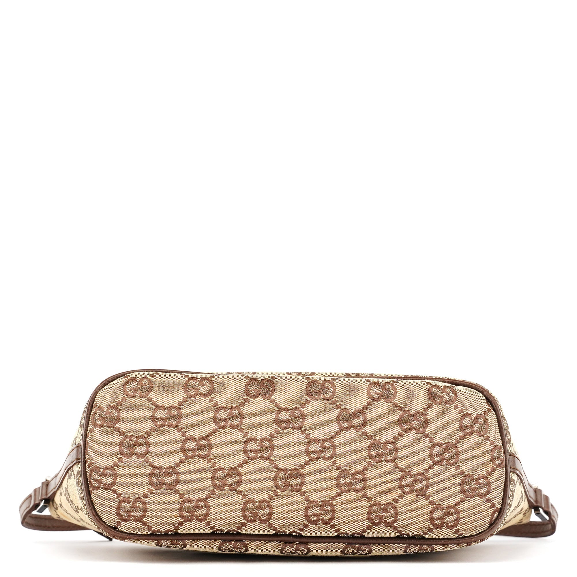 Gucci 07198 Beige Brown GG Boat Pochette