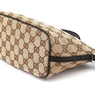 Gucci 07198 Beige Brown GG Boat Pochette