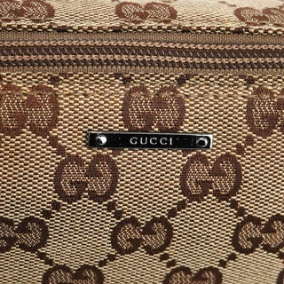 Gucci 07198 Beige Brown GG Boat Pochette