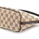 Gucci 07198 Beige Brown GG Boat Pochette