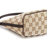 Gucci 07198 Beige Brown GG Boat Pochette