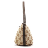 Gucci 07198 Beige Brown GG Boat Pochette