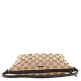 Gucci 07198 Beige Brown GG Boat Pochette