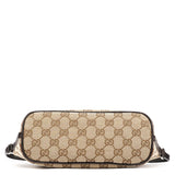 Gucci 07198 Beige Brown GG Boat Pochette