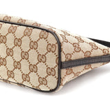 Gucci 07198 Beige Brown GG Boat Pochette