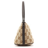 Gucci 07198 Beige Brown GG Boat Pochette