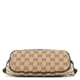 Gucci 07198 Beige Brown GG Boat Pochette