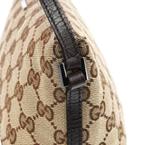 Gucci 07198 Beige Brown GG Boat Pochette