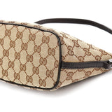 Gucci 07198 Beige Brown GG Boat Pochette