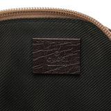 Gucci 07198 Beige Brown GG Boat Pochette