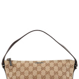 Gucci 07198 Beige Brown GG Boat Pochette