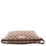 Gucci 07198 Beige Brown GG Boat Pochette