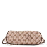 Gucci 07198 Beige Brown GG Boat Pochette