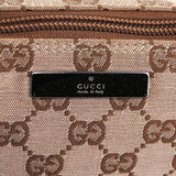 Gucci 07198 Beige Brown GG Boat Pochette