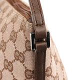 Gucci 07198 Beige Brown GG Boat Pochette