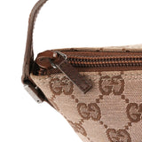 Gucci 07198 Beige Brown GG Boat Pochette