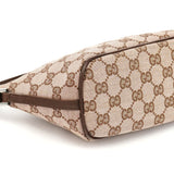 Gucci 07198 Beige Brown GG Boat Pochette