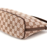 Gucci 07198 Beige Brown GG Boat Pochette