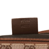 Gucci 07198 Beige Brown GG Boat Pochette