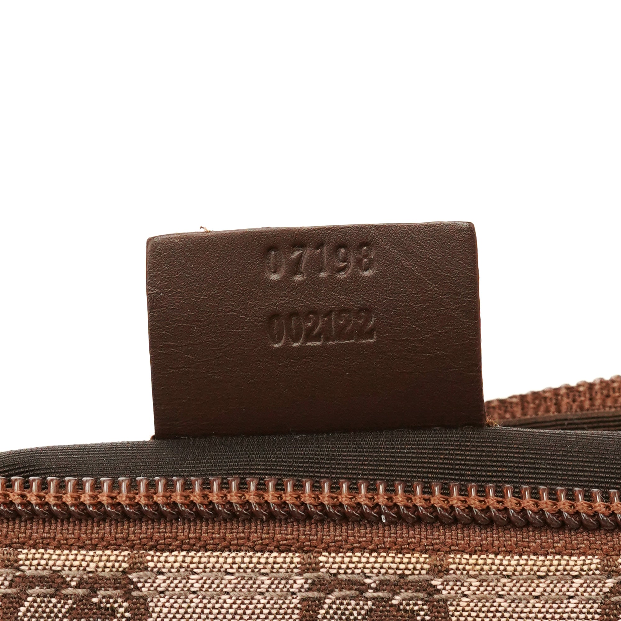 Gucci 07198 Beige Brown GG Boat Pochette
