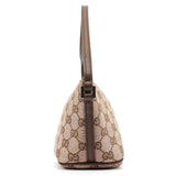Gucci 07198 Beige Brown GG Boat Pochette