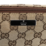 Gucci 07198 Beige Brown GG Boat Pochette