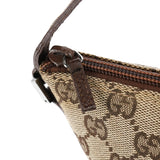 Gucci 07198 Beige Brown GG Boat Pochette