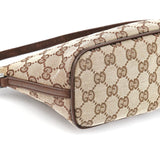 Gucci 07198 Beige Brown GG Boat Pochette