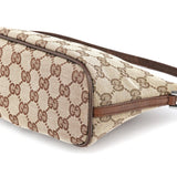 Gucci 07198 Beige Brown GG Boat Pochette