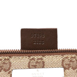 Gucci 07198 Beige Brown GG Boat Pochette
