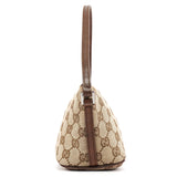 Gucci 07198 Beige Brown GG Boat Pochette