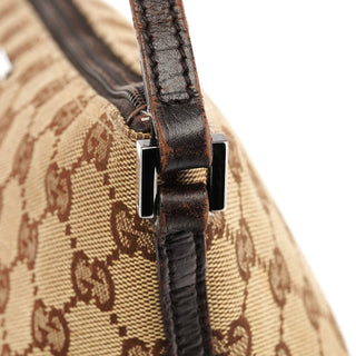 Gucci 07198 Beige Brown GG Boat Pochette