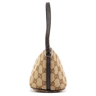 Gucci 07198 Beige Brown GG Boat Pochette