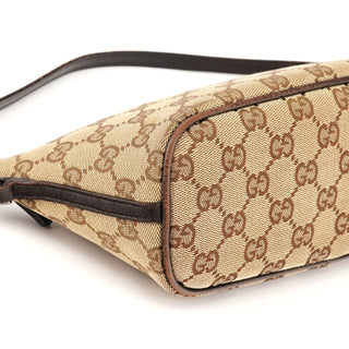 Gucci 07198 Beige Brown GG Boat Pochette