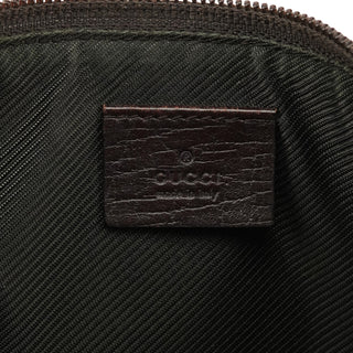 Gucci 07198 Beige Brown GG Boat Pochette